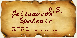 Jelisaveta Spalević vizit kartica